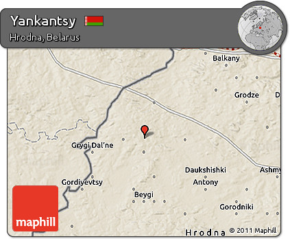Shaded Relief 3D Map of Yankantsy