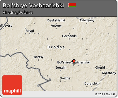 Shaded Relief 3D Map of Bol'shiye Voshnarishki