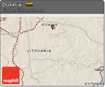 Shaded Relief 3D Map of Dukeliai