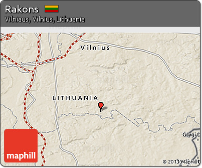 Shaded Relief 3D Map of Rakons