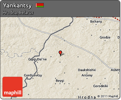 Shaded Relief 3D Map of Yankantsy