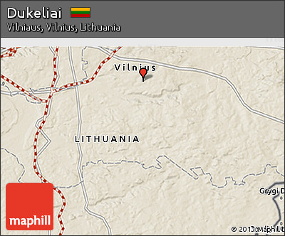 Shaded Relief 3D Map of Dukeliai