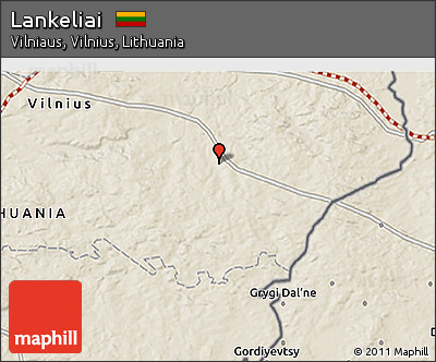 Shaded Relief 3D Map of Lankeliai
