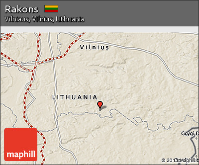 Shaded Relief 3D Map of Rakons