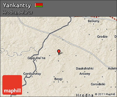 Shaded Relief 3D Map of Yankantsy