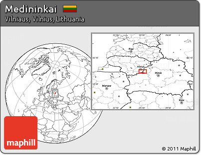 Blank Location Map of Medininkai