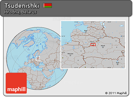 Gray Location Map of Tsudenishki