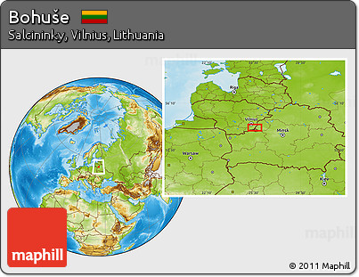 Physical Location Map of Bohuše