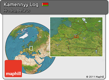 Satellite Location Map of Kamennyy Log