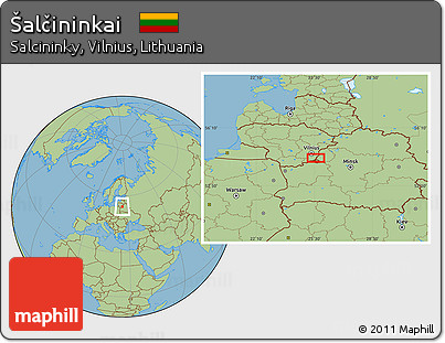 Savanna Style Location Map of Šalčininkai
