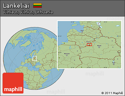 Savanna Style Location Map of Lankeliai