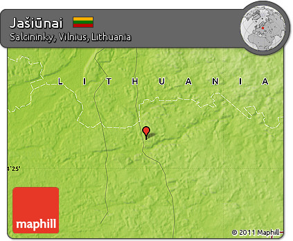 Physical Map of Jašiūnai