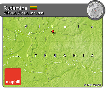 Physical Map of Rudamina