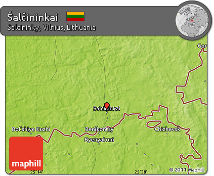Physical Map of Šalčininkai
