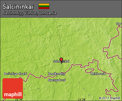 Physical Map of Šalčininkai