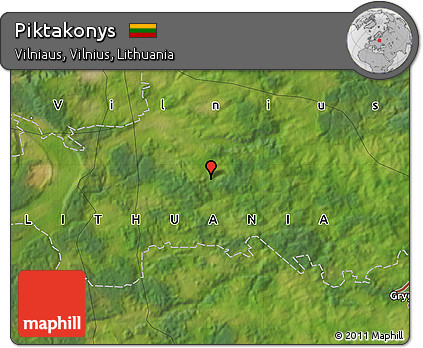 Satellite Map of Piktakonys