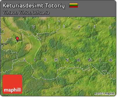 Satellite Map of Keturiasdešimt Totorių