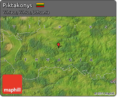 Satellite Map of Piktakonys