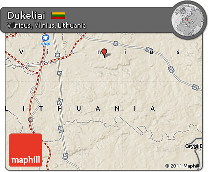 Shaded Relief Map of Dukeliai