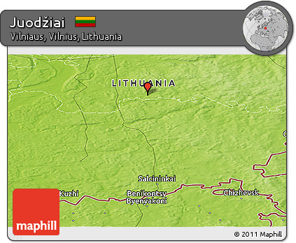 Physical Panoramic Map of Juodžiai