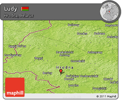 Physical Panoramic Map of Ludy