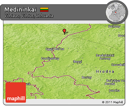 Physical Panoramic Map of Medininkai