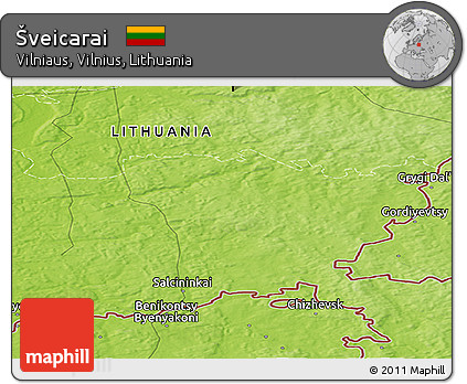 Physical Panoramic Map of Šveicarai