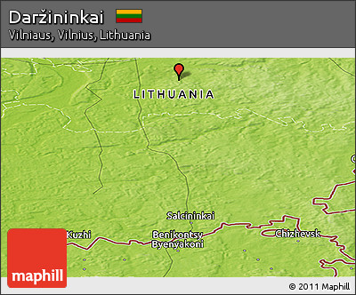 Physical Panoramic Map of Daržininkai
