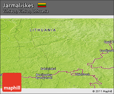 Physical Panoramic Map of Jarmališkės