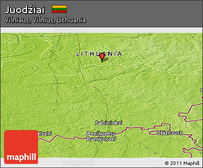 Physical Panoramic Map of Juodžiai