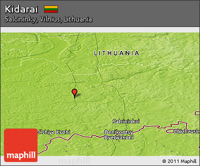 Physical Panoramic Map of Kidarai