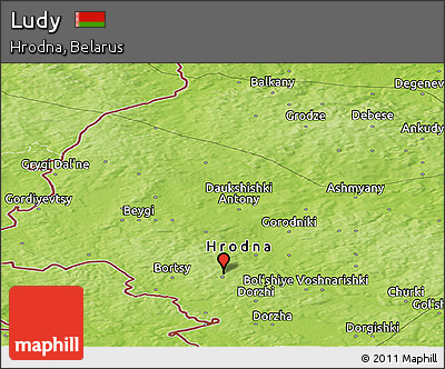 Physical Panoramic Map of Ludy