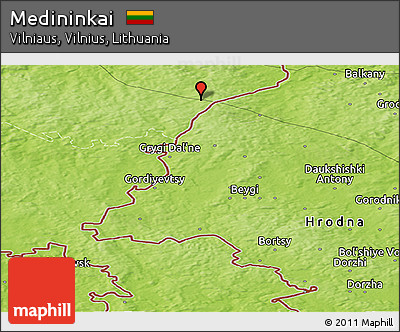 Physical Panoramic Map of Medininkai