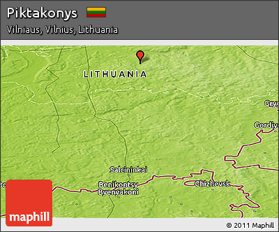 Physical Panoramic Map of Piktakonys