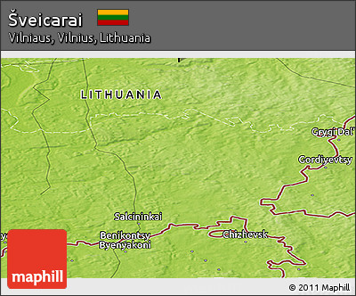 Physical Panoramic Map of Šveicarai