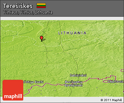 Physical Panoramic Map of Terešiškės