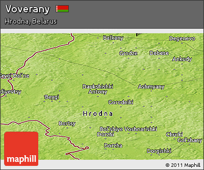 Physical Panoramic Map of Voverany