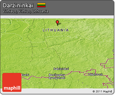 Physical Panoramic Map of Daržininkai