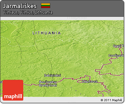 Physical Panoramic Map of Jarmališkės