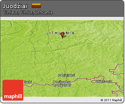 Physical Panoramic Map of Juodžiai