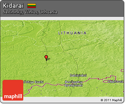 Physical Panoramic Map of Kidarai