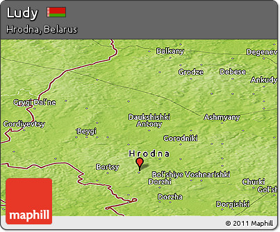 Physical Panoramic Map of Ludy