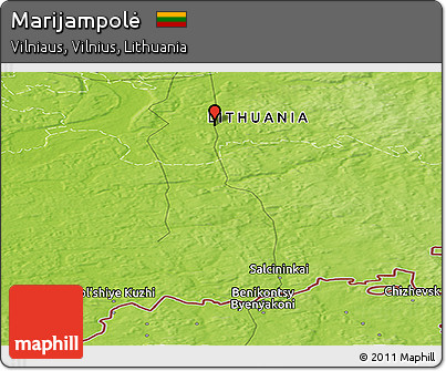 Physical Panoramic Map of Marijampolė