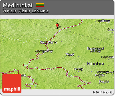 Physical Panoramic Map of Medininkai