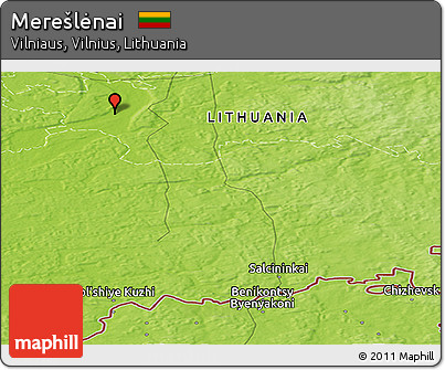 Physical Panoramic Map of Merešlėnai