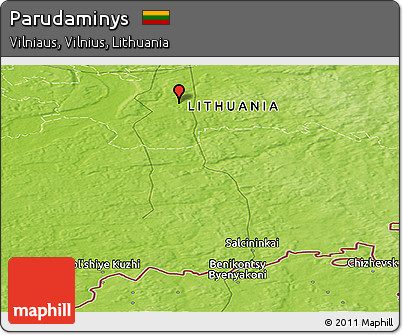 Physical Panoramic Map of Parudaminys