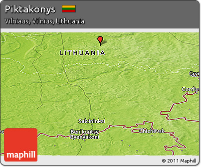 Physical Panoramic Map of Piktakonys