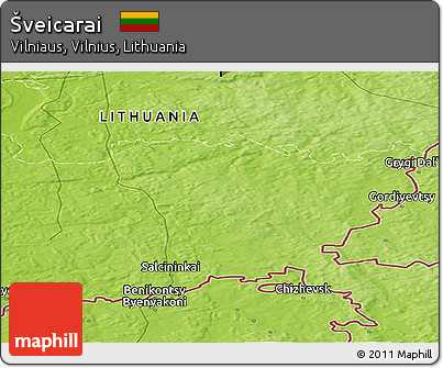 Physical Panoramic Map of Šveicarai