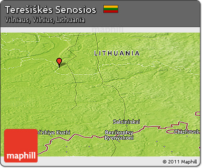 Physical Panoramic Map of Terešiškės Senosios