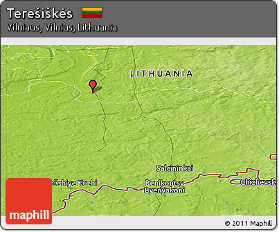 Physical Panoramic Map of Terešiškės